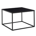 Table basse 60x60x40 cm table de salon en métal noir industriel, table de canapé carrée, table de salon table basse en acier