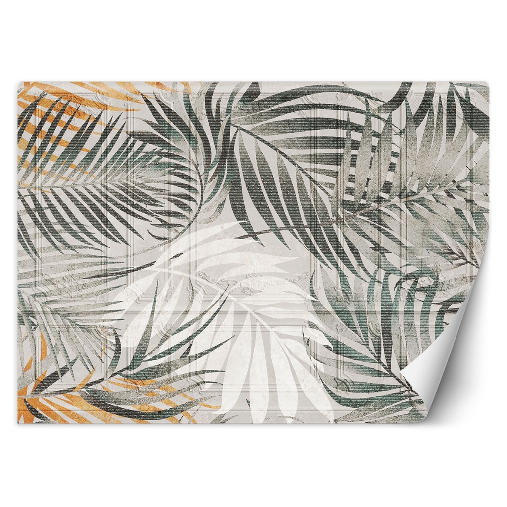 Photo murale en toile décorative avec aspect 3d motif feuilles tropicales