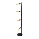 Lampadaire noir Oz, 4 points lumineux