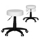 Tabouret Leon S tabouret de travail design simili cuir blanc