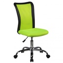 Chaise de bureau pour enfants LUKAS vert pour enfants à partir de 6 ans avec dossier et roulettes souples