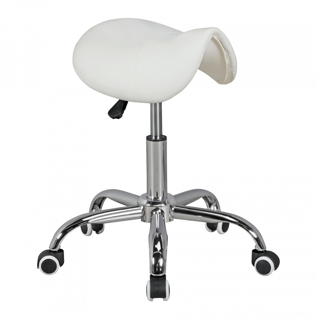 Tabouret selle Curve blanc réglable en hauteur