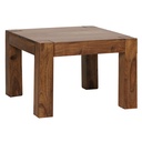 Table basse MUMBAI en bois de Sesham massif 60 cm de large design marron foncé style maison de campagne