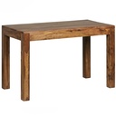 Table à manger MUMBAI bois massif Sheesham 120 cm table en bois design style maison de campagne marron foncé