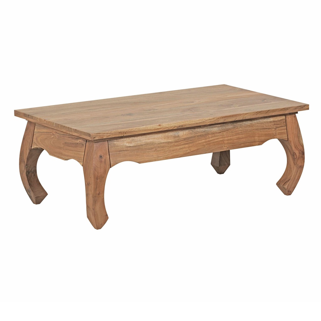 Table basse OPIUM en bois d'acacia massif 110 cm de large design produit naturel style maison de campagne