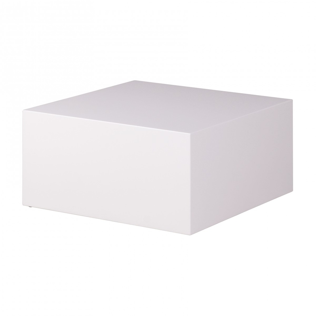 Table basse MONOBLOC 60 x 60 x 30 cm MDF laqué blanc brillant