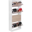 Armoire à chaussures VERA avec 4 compartiments rabattables, 150 cm, pour 24 paires