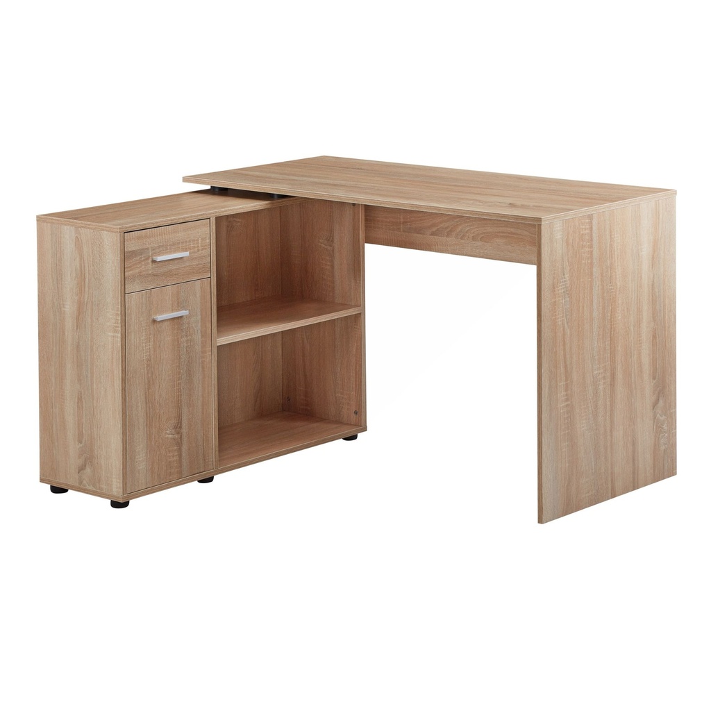 Bureau d'angle Design avec étagère Sonoma 120 x 75,5 x 106,5 cm