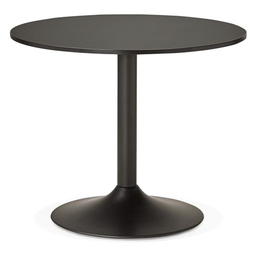 [A00434] Table ronde Cristiano en noir et blanc