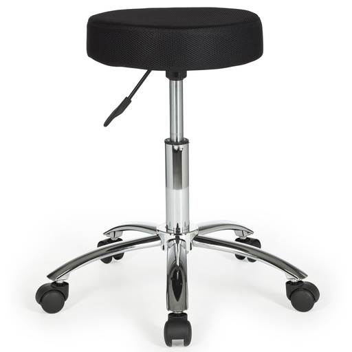 [A09415] Tabouret Leon Design Tabouret de Travail Housse en Tissu Noir, XL