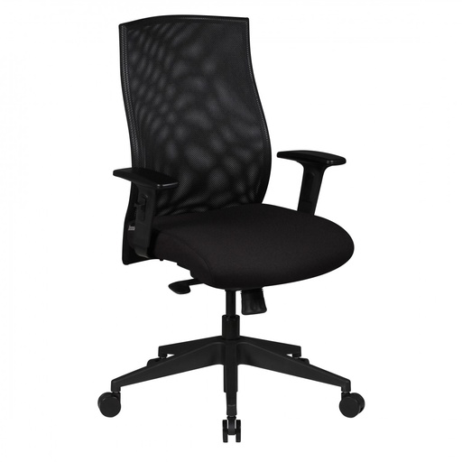 [A09452] Chaise de bureau David rembourrée en noir