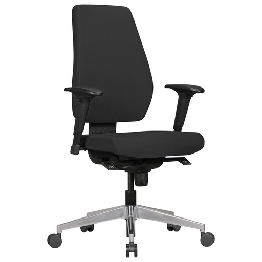 [A09456] Chaise de bureau Darius avec revêtement en tissu noir