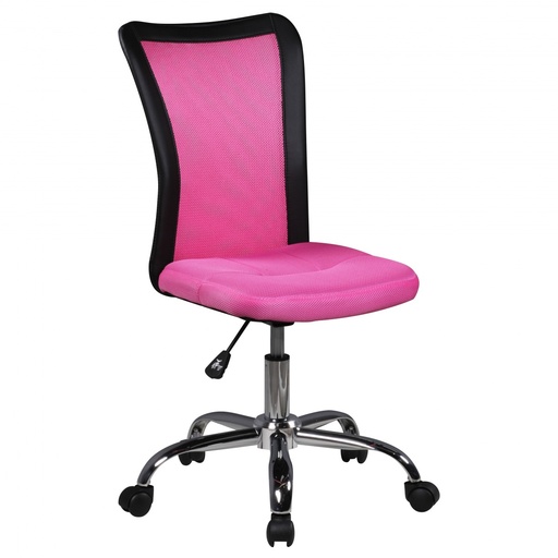 [A09465] Chaise de bureau pour enfant LUKAS rose pour enfants à partir de 6 ans avec dossier