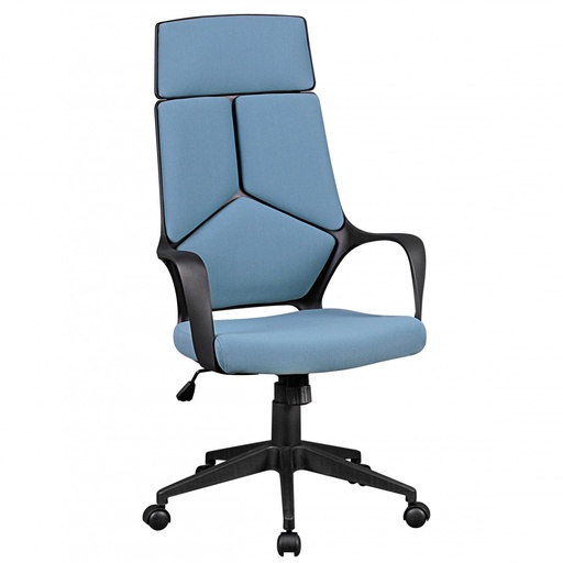 [A09469] Chaise de bureau Techline revêtement en tissu bleu