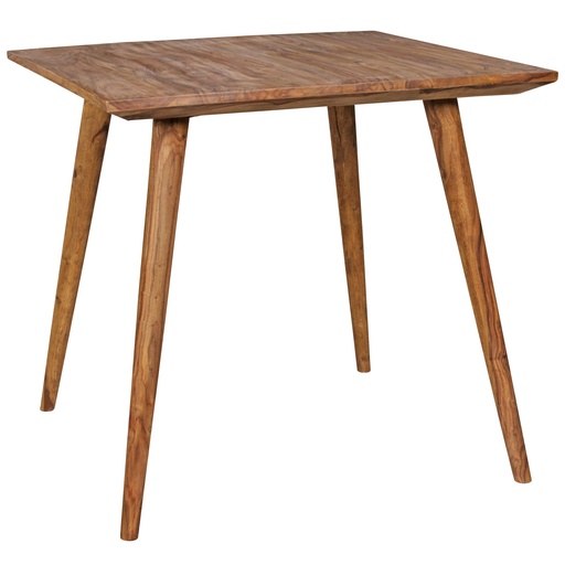 [A09727] Table de salle à manger REPA 80 x 80 x 76 cm Bois massif rustique Sheesham