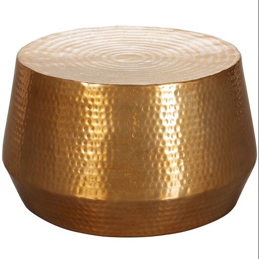 [A09844] Table basse MAHESH 60x36x60 cm aluminium or oriental rond