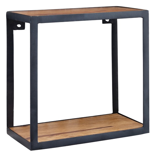 [A09887] Étagère murale PIRU 35x18x35 cm bois de Sesham massif