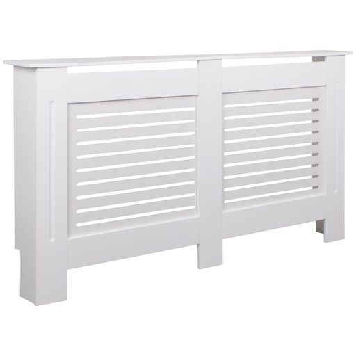 [A09911] Design Cache-radiateur laqué blanc mat 152x83x19 cm