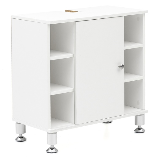 [A09914] Meuble vasque 60 x 64 x 32 cm blanc avec porte