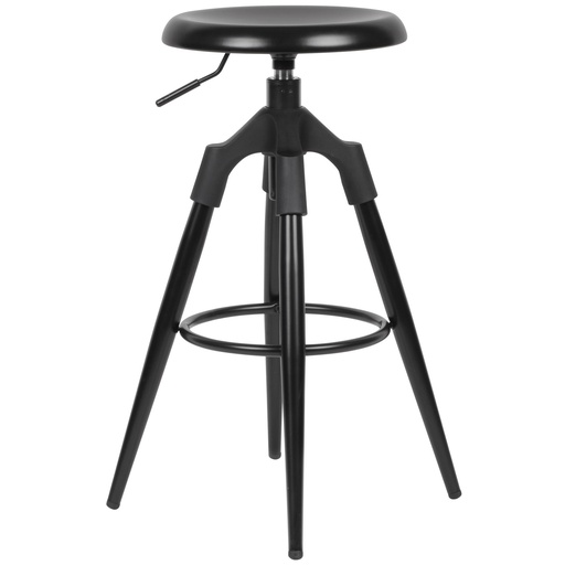 [A09996] Tabouret de bar métal noir 72-80 cm