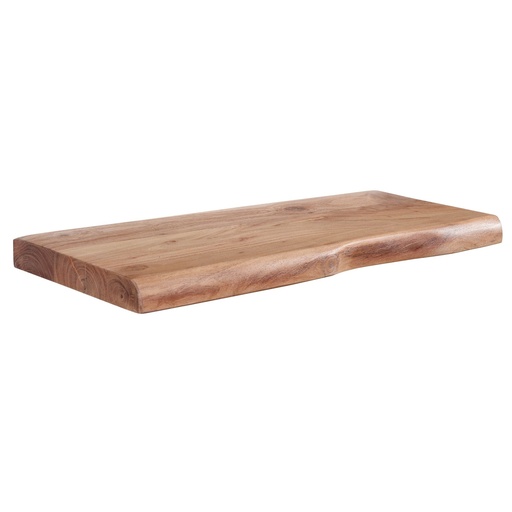 [A10185] Étagère murale avec bord d'arbre en bois d'acacia massif 60 cm, étagère murale flottante design, étagère murale en bois massif, étagère suspendue style maison de campagne