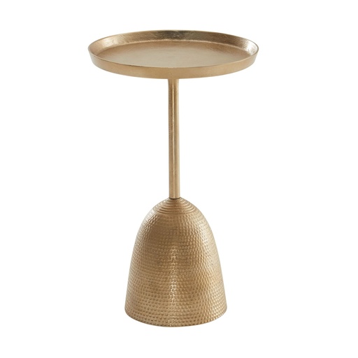 [A10262] Table d'appoint or 33 x 33 x 53 cm table d'appoint en aluminium, petite table de canapé ronde en métal, table de salon canapé moderne, table basse haute